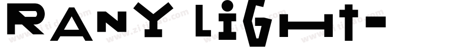 rany light字体转换